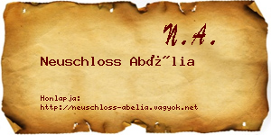 Neuschloss Abélia névjegykártya